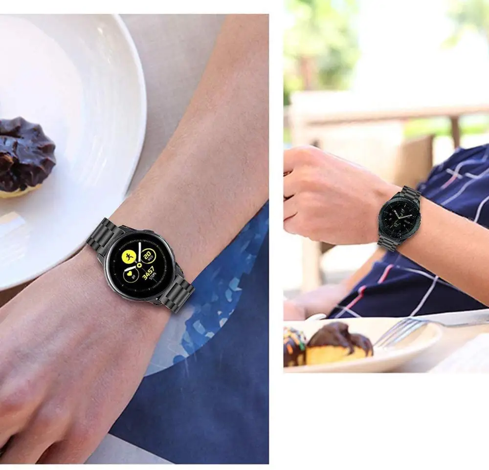 Ремешок из нержавеющей стали для SAMSUNG Galaxy Watch 42 46 мм браслет Huawei watch Amazfit Bip GTR 22 20 |
