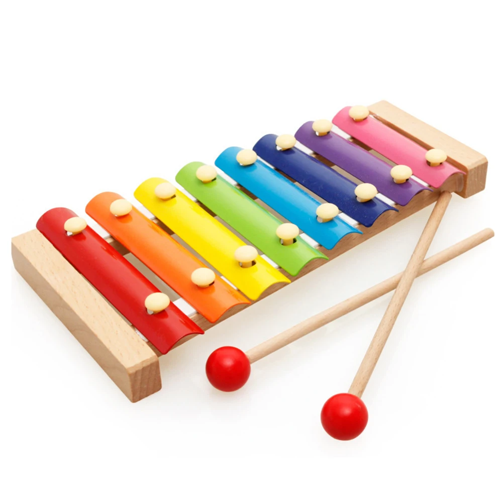 

Electronic Kids Pretend Play Toys Eight-Notes Xylophone Wooden Frame Style Funny Toys Xylophone for Children Toys