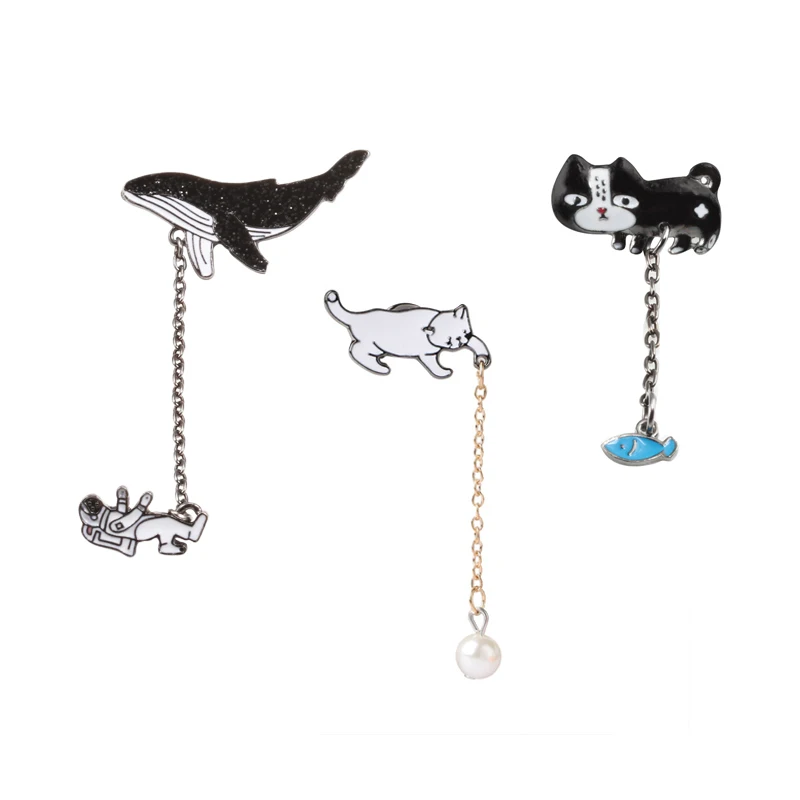 Женская/Мужская брошь кисточка из металлического сплава с изображением