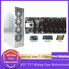 Комплект материнской платы BTC T37, основная плата для майнинга биткоинов, криптовалютер, шасси 8 GPU, криптовалютериум для биткоинов с 4 поклонниками