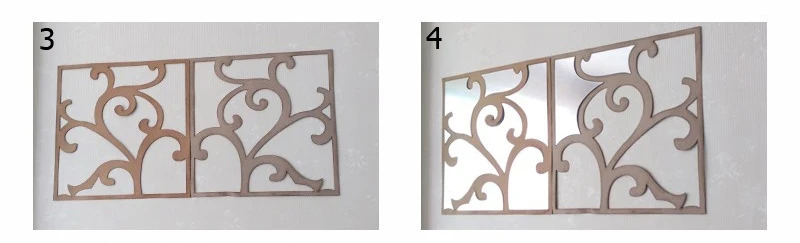 3D DIY Зеркальная Наклейка, настенная наклейка, зеркальная настенная наклейка, мозаика, украшение для комнаты, растительный узор, самоклеящаяся Зеркальная Наклейка s