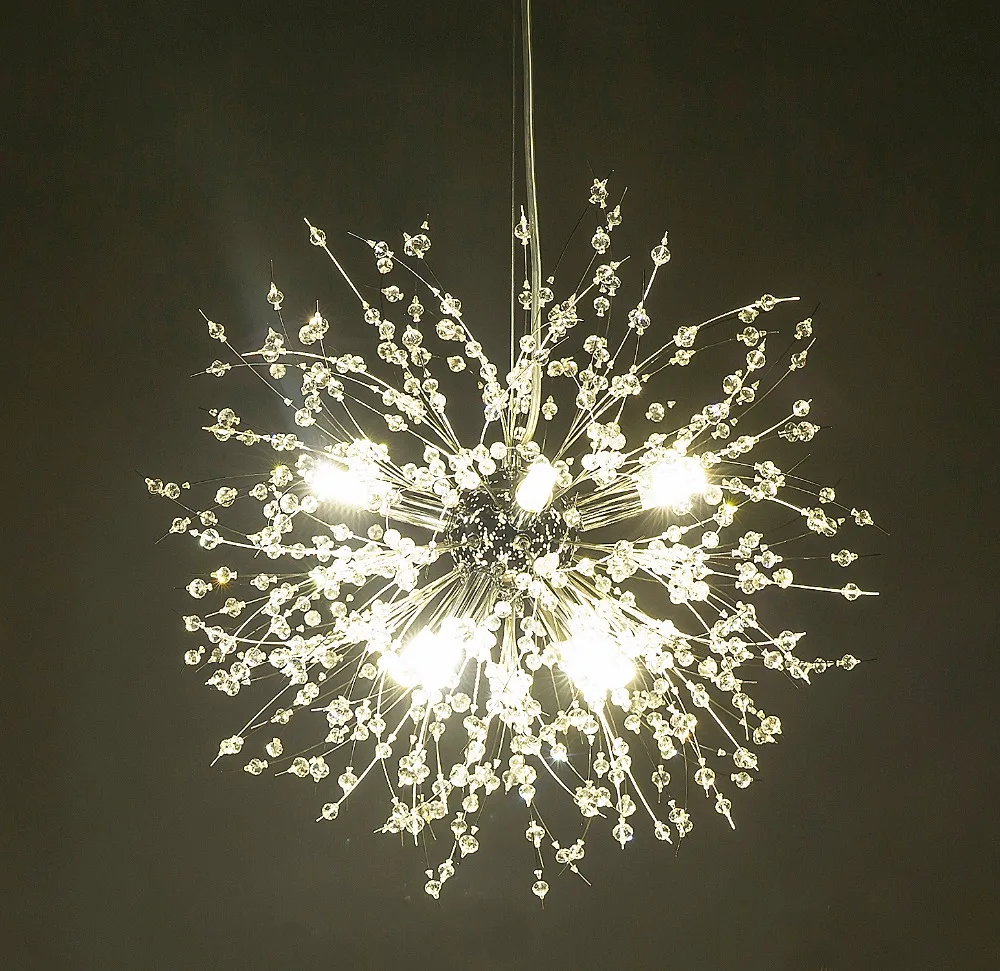 

Винтажная хрустальная люстра в стиле фейерверка, потолочный светильник в стиле лофт, винтажные осветительные приборы для гостиной, спальни...