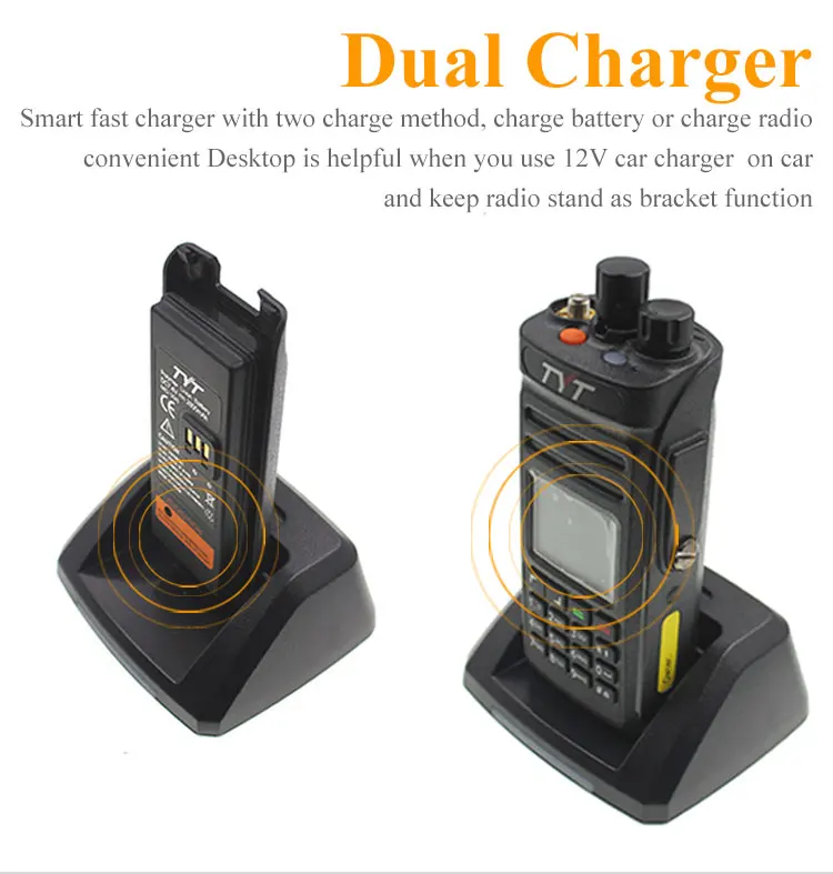 TYT MD-398 DMR радиостанция IP67 водонепроницаемая 136-174 МГц 10 Вт рация 2800 мАч