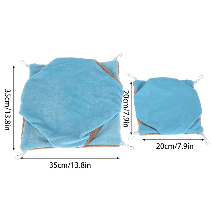 

Warm Hamster Hammock Hanging Bed House Winter Small Animal Squirrel Guinea Pig Double-layer Plush Cotton Nest Pet Supplies
