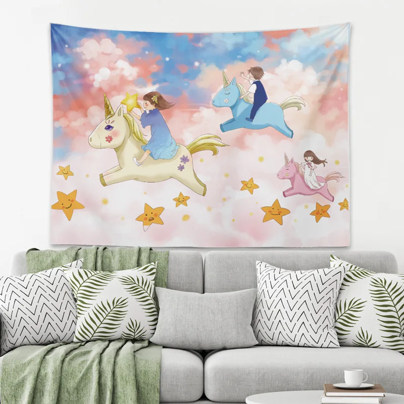 

Children's Room Decoration Cloth Small Fresh BIns Hanging гобелен на стену European Sofa Tapestry Background декор Home Decor