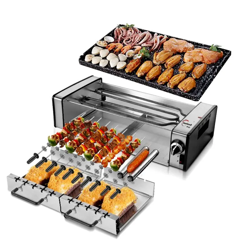 commercial electric grills griddles electric grill large capacity grilling machine household no smoke barbecue pits korean type free global shipping