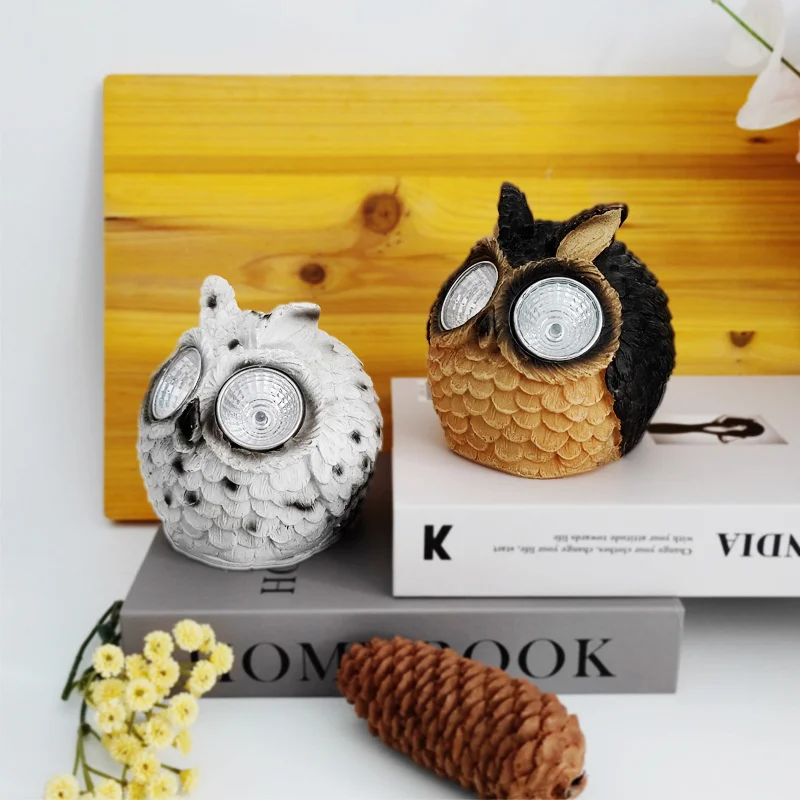 Полимерный креативный ночсветильник на солнечной батарее в виде совы Поттер