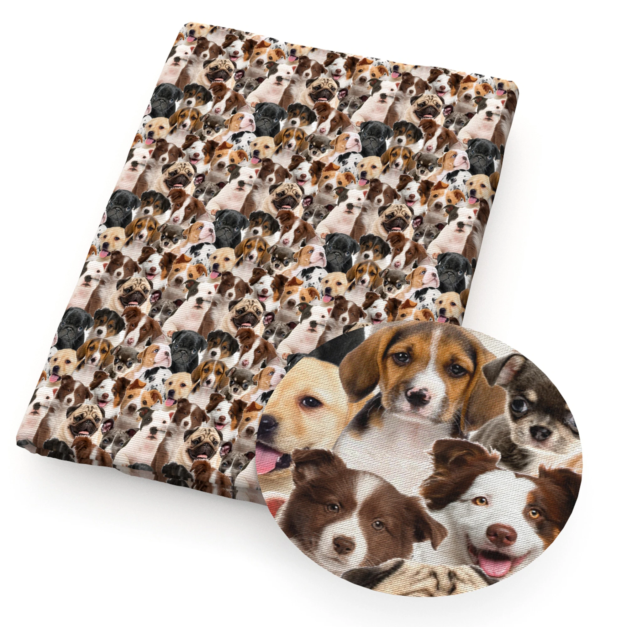 Собаки полиэстер хлопок Материал Ткань животных лоскутное шитье детская ткань