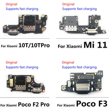 Original USB Power Charging Connector Plug Port Dock Flex Cable For Xiaomi Mi F2 Pro / Poco F3  / Mi 11 / Mi 10T Pro Lite M3