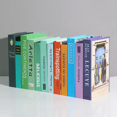 Нордическая поддельная книга простой реквизит книжный шкаф украшения интерьера