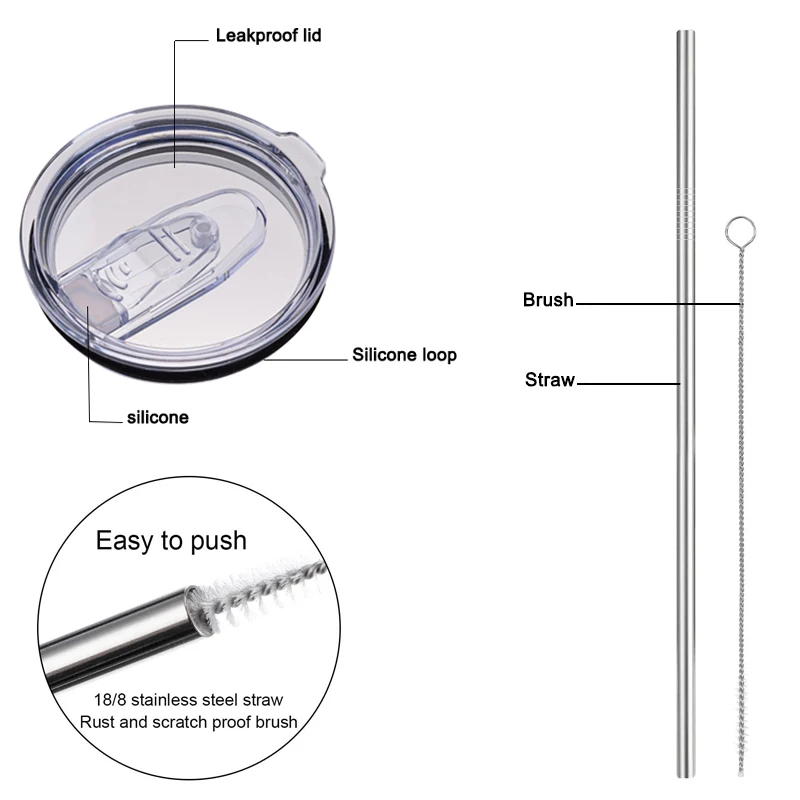 20oz Нержавеющая сталь машина сублимации DIY узкие стакан чашка с соломкой для