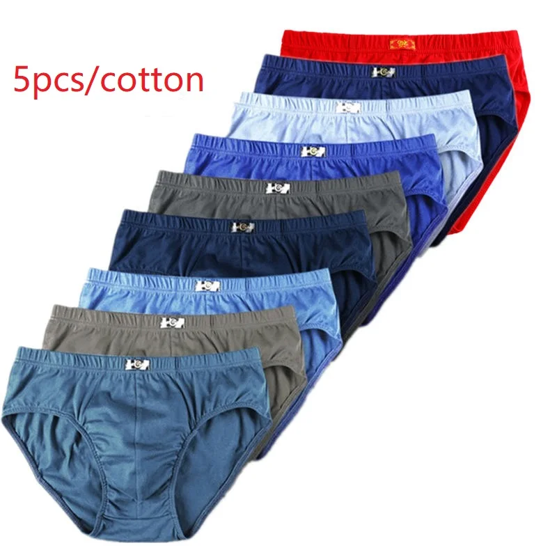 5PCS Briefs Mens Underpants  Male Cotton  Sexy Men Underwear Men Panties Specially Male Underwear Male Pouch Solid color