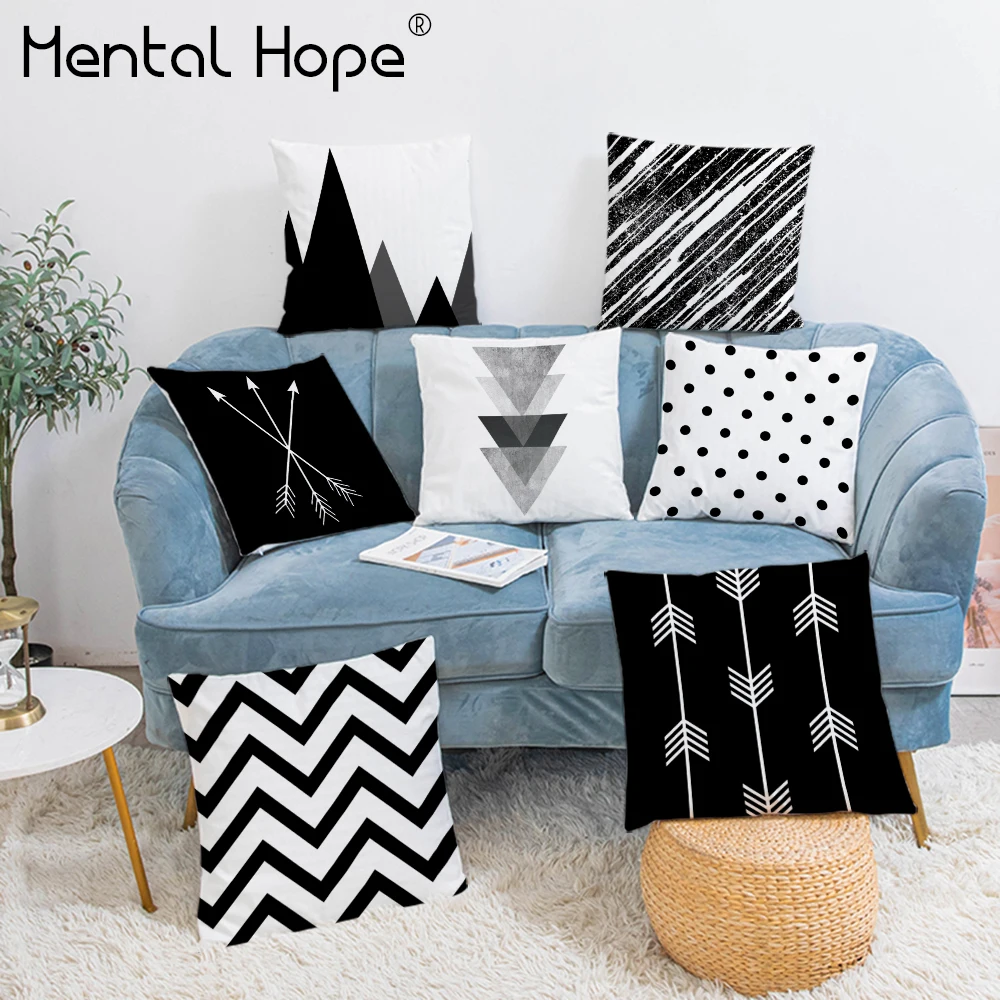 Геометрический плюшевый чехол для подушки в клеточку декоративная наволочка