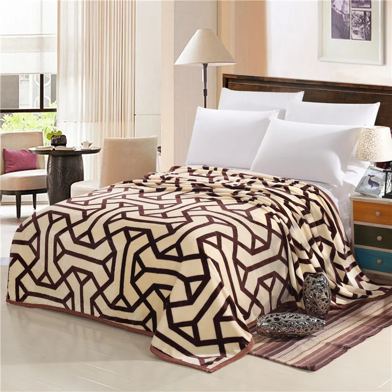 

Autumn and winter fashion super soft flannel wool blanket sofa bed single bed blanket king size