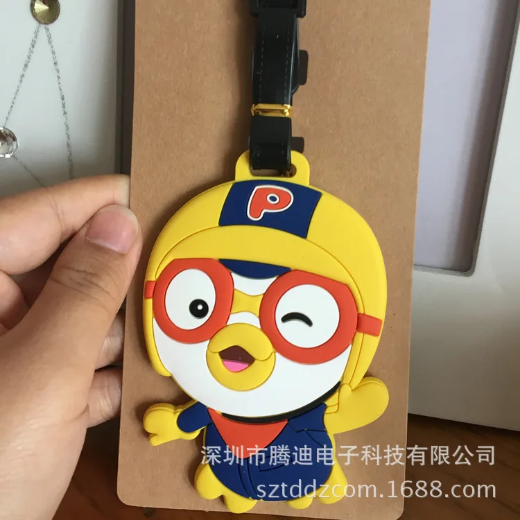 Бирки для багажа COSANER с пингвином ПВХ подвески портативные дорожные бирки