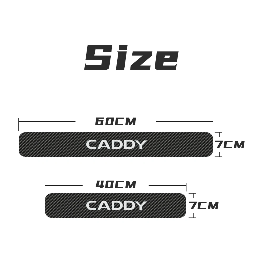 For Volkswagen VW CADDY Scirocco CC GOLF Accessories 4Pcs Car Styling Carbon fiber Door Threshold Plate Protector Stickers | Автомобили и