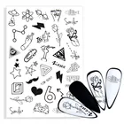 3D космическая серия, наклейки для дизайна ногтей, абстрактные Геометрические линии, рисунок животных, динозавр, лист, цветок, сделай сам, маникюрные украшения, наклейка