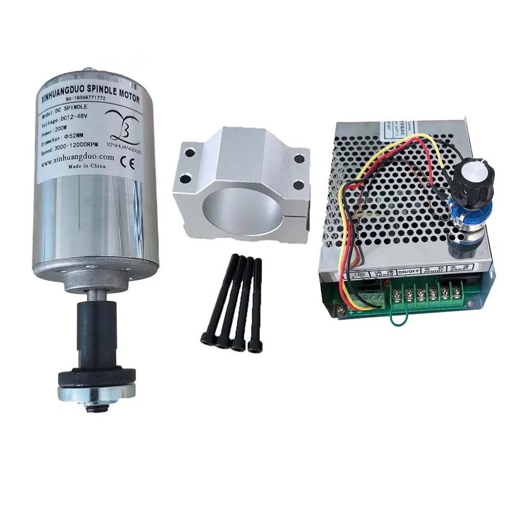 Шпиндель с воздушным охлаждением 200 кВт ЧПУ Вт шпиндель 52 мм зажим + регулятор