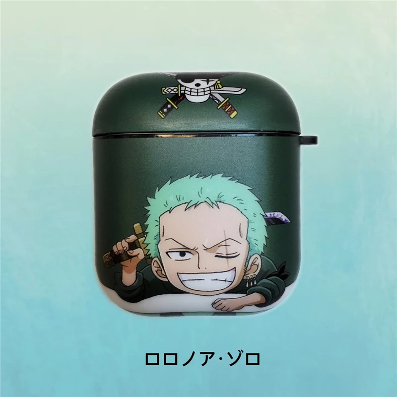 Мультфильм one piece Луффи Зоро ace чехол Bluetooth беспроводной Чехол для гарнитуры для Apple Airpods pro 3 2 модные милые наушники мягкий чехол - Цвет: for Airpods 2 1