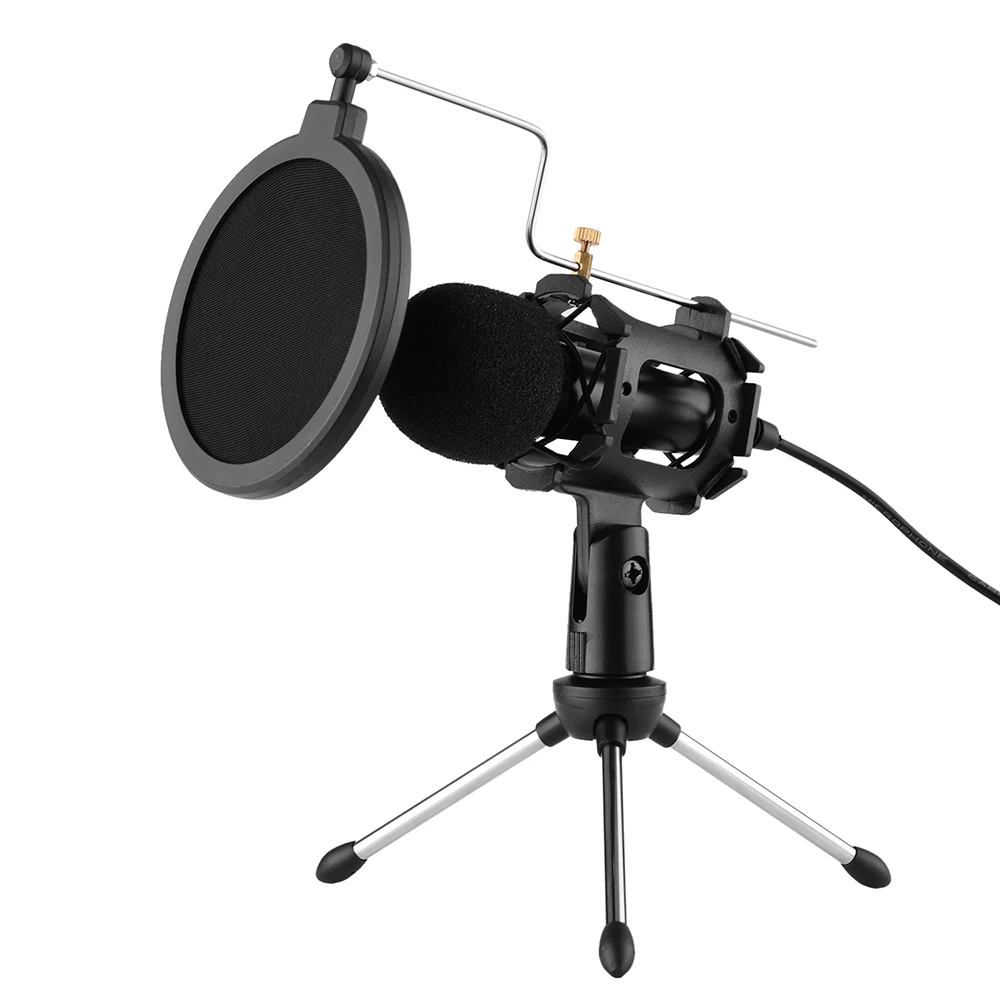 

Video Microphone Kit with Mini Microphone Tripod Shock Mount Filter Windshield Adapter Cable 3.5mm Plug Mics Set hot sale