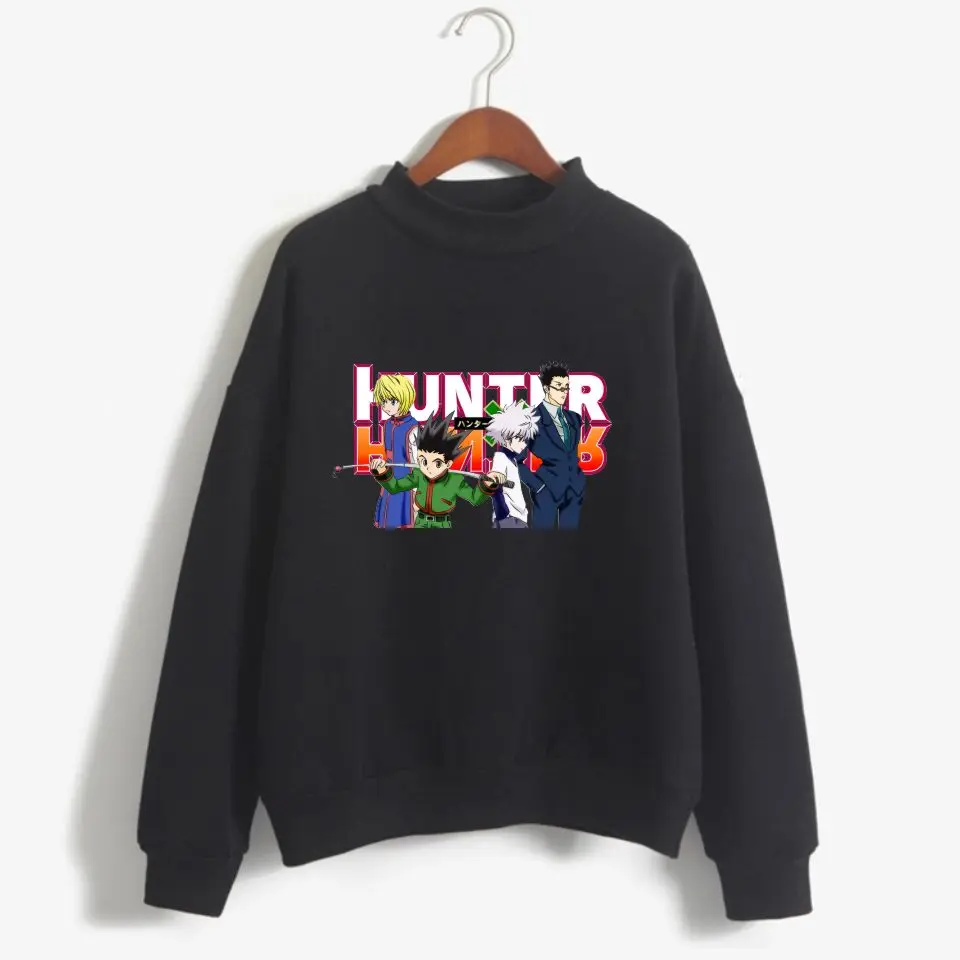 

Худи с высоким воротником Hunter X Hunter, толстовка высокого качества, мужская и женская уличная одежда, осенний спортивный костюм, модная аниме к...