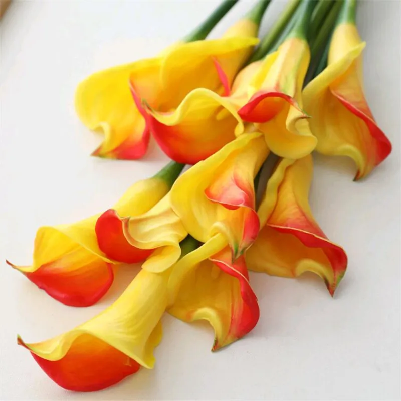 7 шт. Real touch Calla lily большой Размеры латекс каллы искусственная лилия цветы для