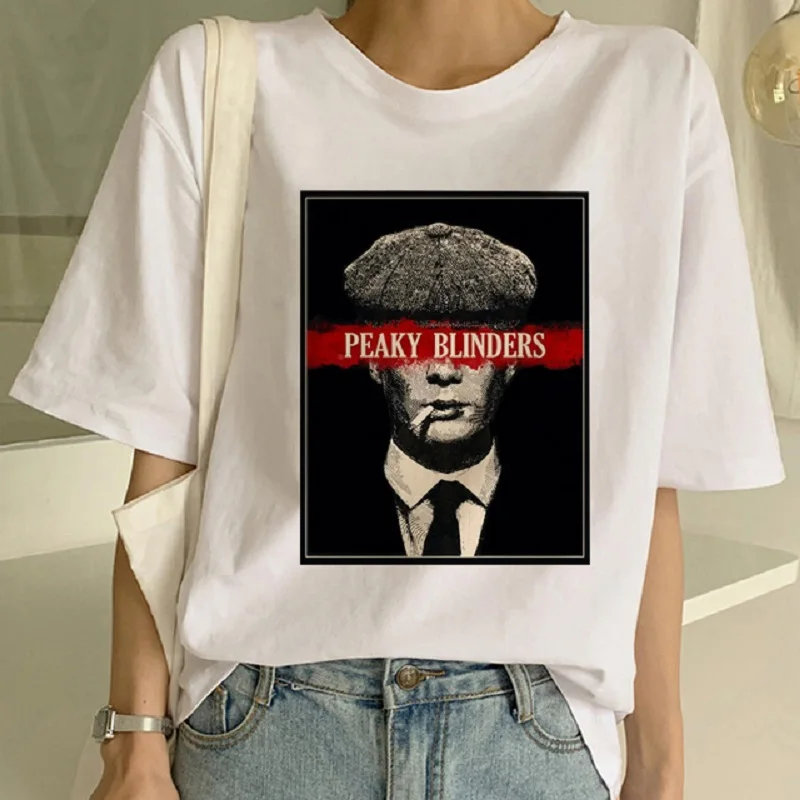 

Summer T-shirt Printing Short-sleeved Film And Television Drama Bloody Gangster Movie Characters Men And Women Through Fashion J