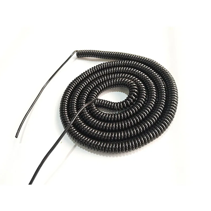 

Spring Spiral Black Cable 2Cores 24/22/20/18/17AWG Stretchable Wire Shrinkable Cable Power Extension Cord Telescopic Wire