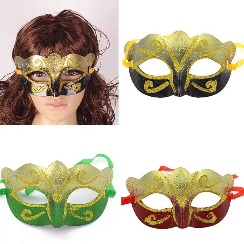 10p рекламная маска вечерние модные креативные черные волнистые золотые цветные