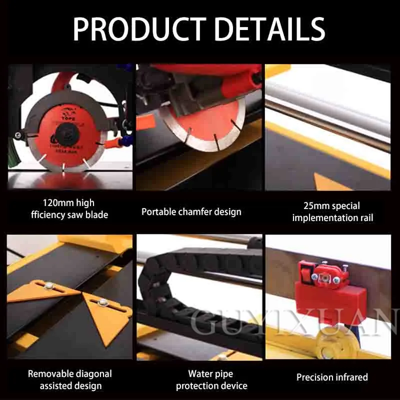 

Large desktop tile cutter electric 45 degree chamfering machine marble slotted edge waterjet cutting machine