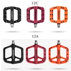 Велосипедные педали ROCKBROS, нейлоновая Ультралегкая педаль на плоской платформе, подшипники для дорожных и горных велосипедов, запчасти, аксессуары