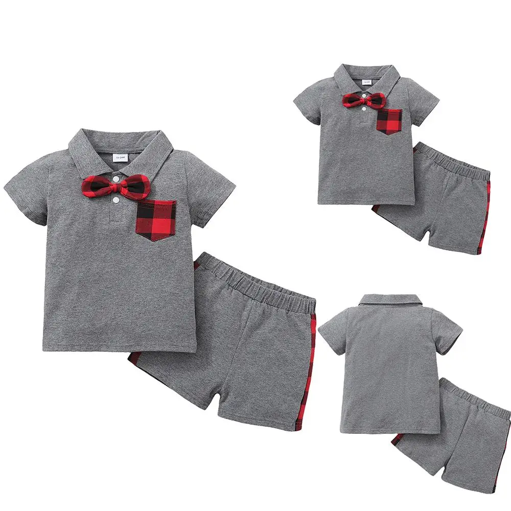 

Футболка и шорты для малышей, с коротким рукавом и бантом