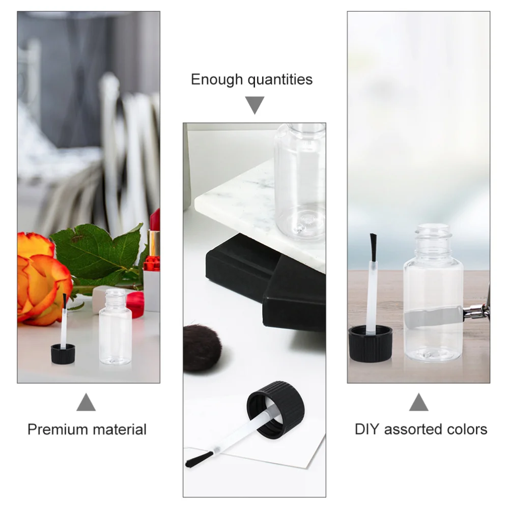 

20pcs 20ml Nail Polish Dispensers Bottle Empty Refillable Nail Polish Bottles