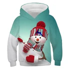 Детская толстовка с 3D рисунком на Рождество 2021, Модный пуловер для детей на Рождество, спортивный свитшот с мультяшными снежинками и Санта-Клаусом для подростков и студентов