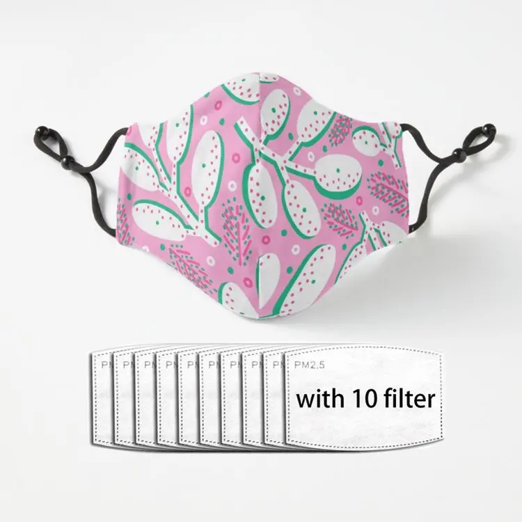 

Бледно-розовая и белая маска для лица, промышленная 3-слойная Ушная петля, фильтр для взрослых, утолщенная гигиеническая маска для лица для в...