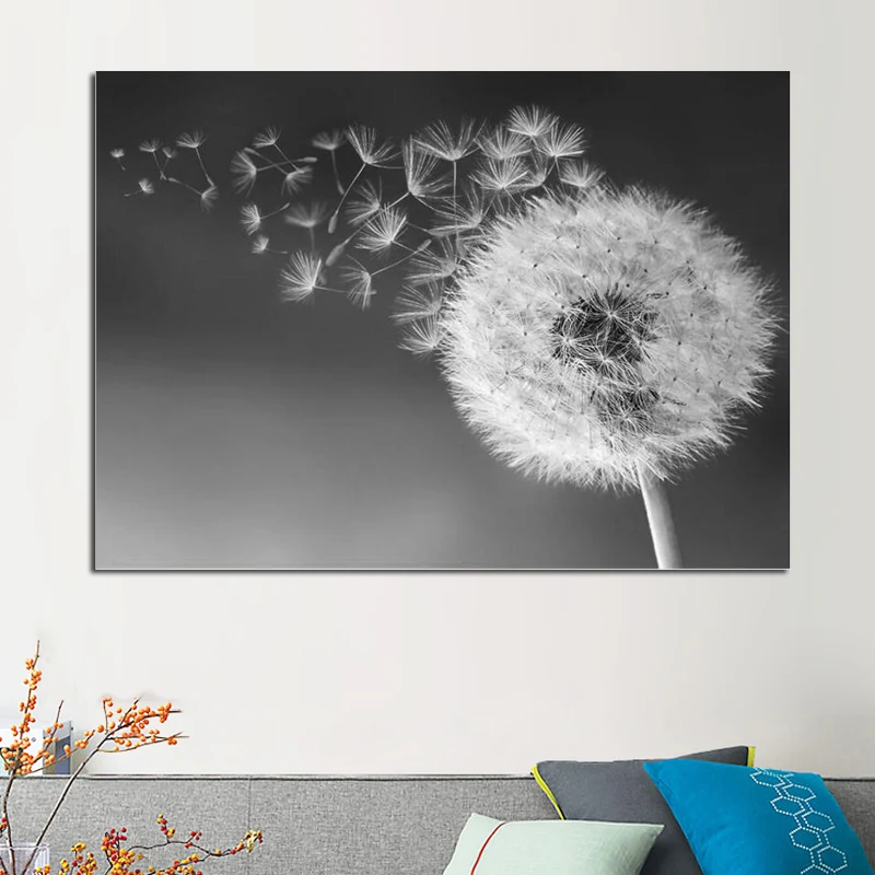 Diamond Painting Full Round &quotDandelion&quot 3D Embroidery Cross Stitch Rhinestone 5D DIY Mosaic Decor Black White Art | Дом и сад