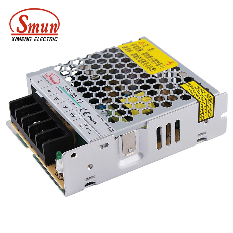 Smun LRS-35-12 35W 12VDC 3A выход промышленный AC-DC импульсный режим питания SMPS | Обустройство