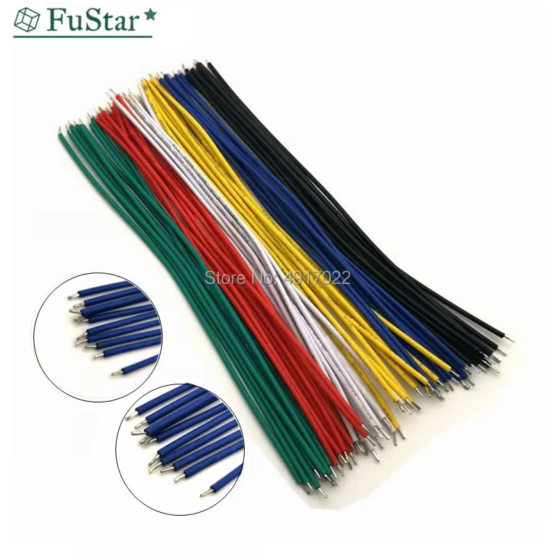 

100PCS/LOT Tin-Plated Breadboard PCB Solder Cable 24AWG 8cm Fly Jumper Wire Cable Tin Conductor Wires 1007-24AWG Connector Wire