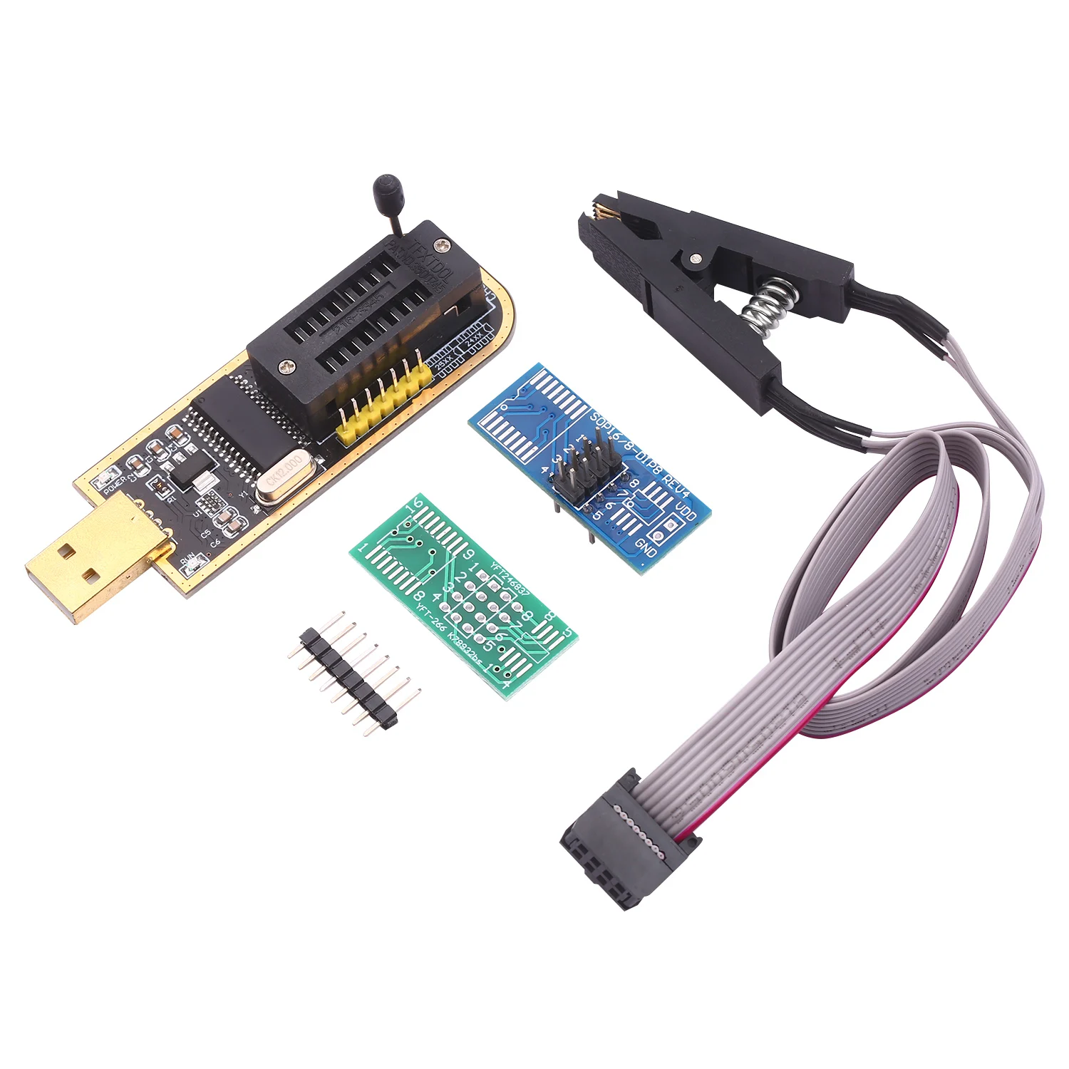 USB программатор CH341A EEPROM программируемая логическая схема с зажимом SOP8 подходит