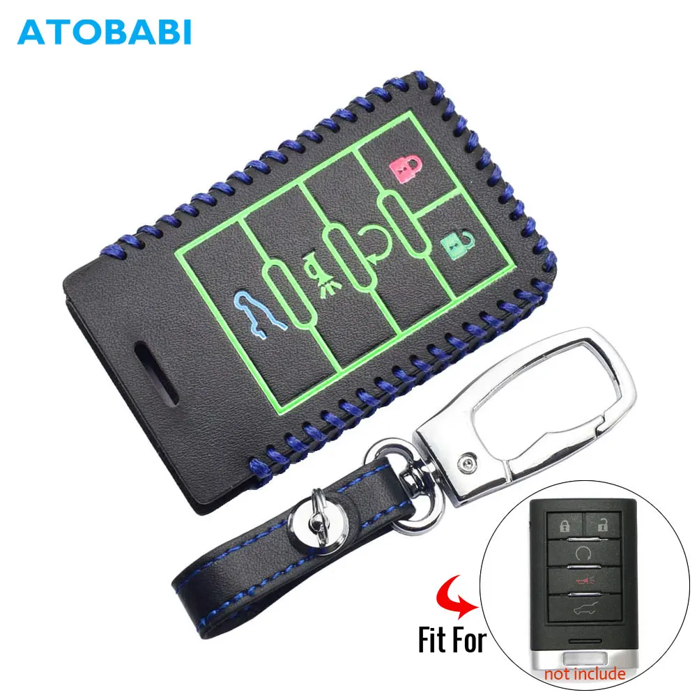 Светящийся чехол для ключей автомобиля из искусственной кожи Cadillac ATS CTS DTS STS XTS SRX