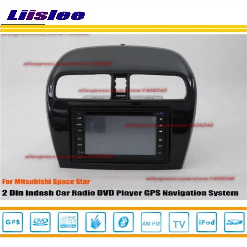Автомагнитола CD DVD плеер для Mitsubishi Space Star 2012 ~ 2014 GPS навигационная система двойной