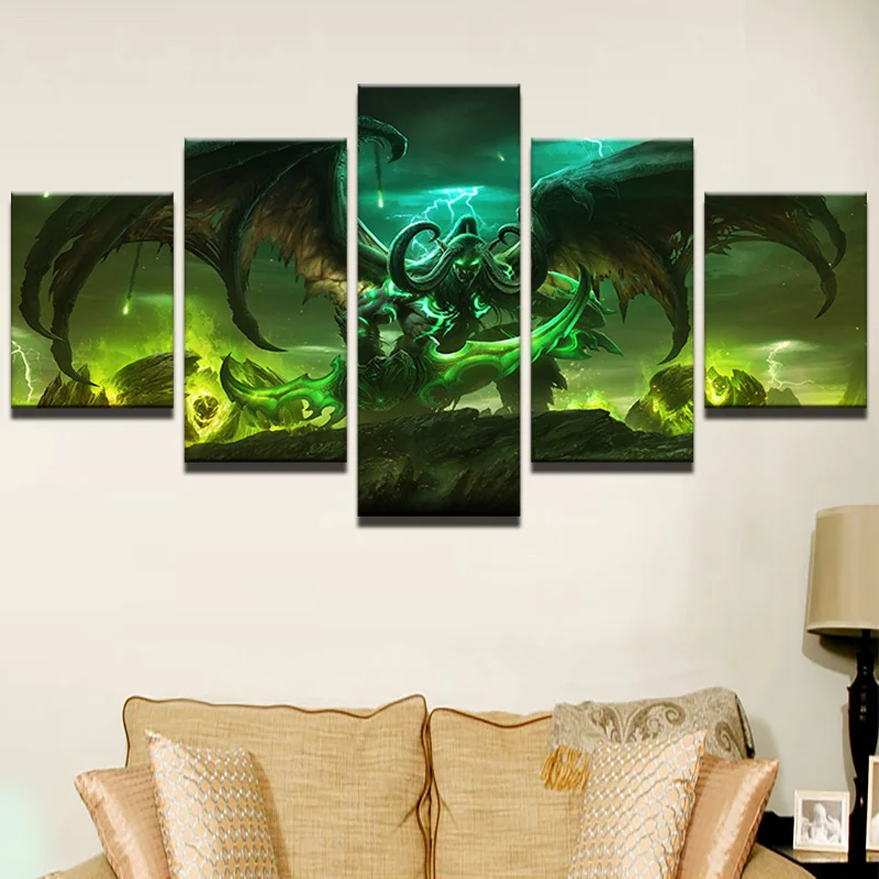 

Wall Art Canvas 5 Piece Prints Game Pictures Character Posters Home Decorative Framed Modern Living Room Decoration Paintings