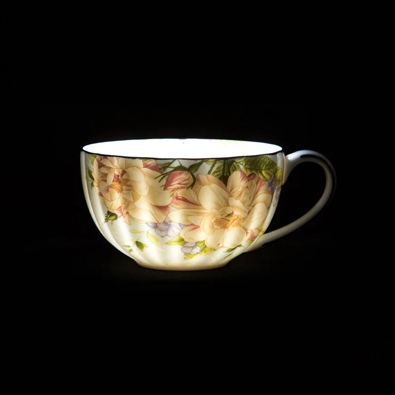 Качественная теплая рельефная китайская чайная чашка 8 унций с блюдцем | Дом и сад