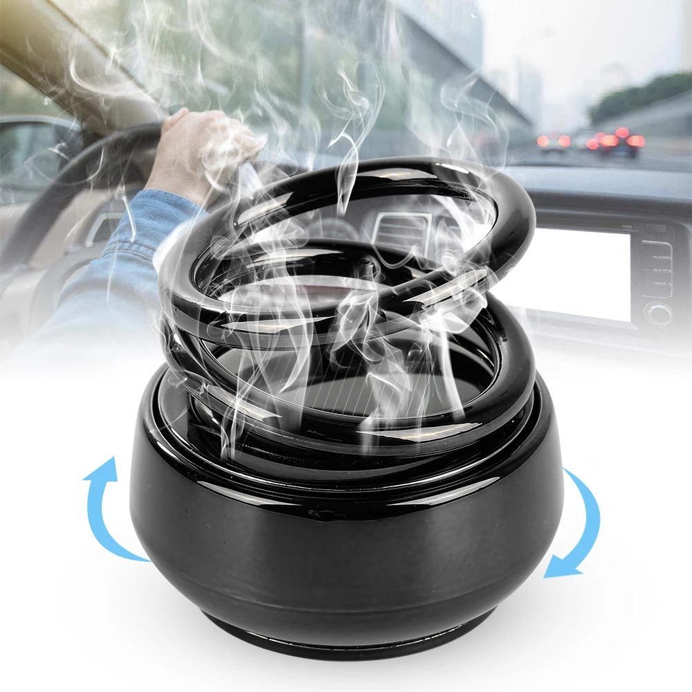 1 шт. Солнечная подвеска двойное кольцо вращающийся автомобиль ароматерапия