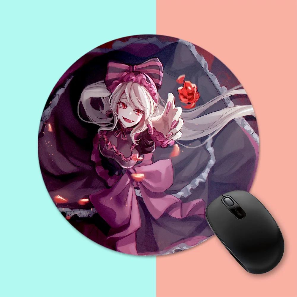 

Overlord Shalltear Bloodfallen Round Mouse Mat Gaming Mouse Pad For PC Laptop Notebook 20x20cm Gamer Desk Pad