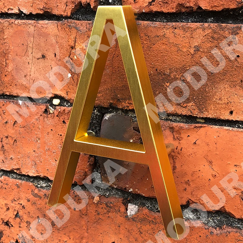 127 мм плавающий современный номер дома атласные латунные двери домашние адресные