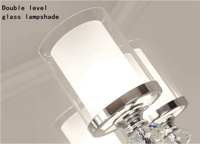 

ZISIZ Modern Crystal Chandelier Lights Lamp For Living Room Chrome metal LED Chandelier Lighting Pendant Hanging Light