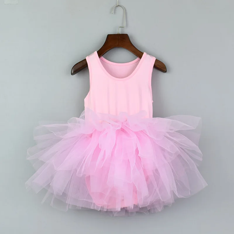 Kids Tutu Dresses for Girls Gymnastics Suit Children's Dance Clothes Exercise Clothing Ballet Dress Cotton One-piece | Детская