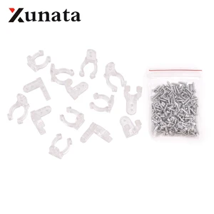 100 шт. 14 мм LED зажимы для лент для 110 В 220 В 2835 неоновый светильник, пластиковая пряжка, высококачественные гибкие аксессуары