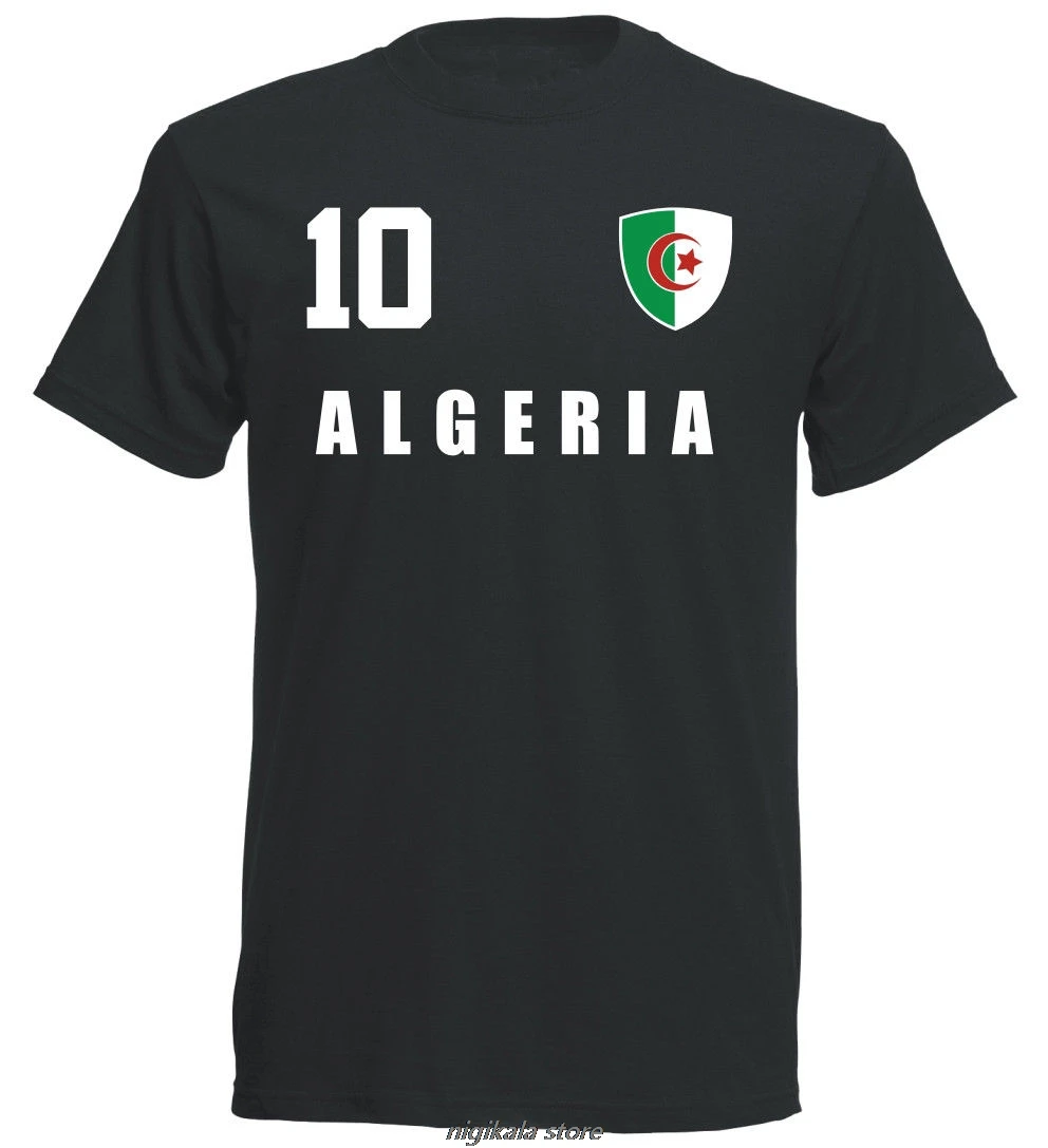 Лидер продаж летняя стильная футболка в Алжире стиле футбола забавная с номером